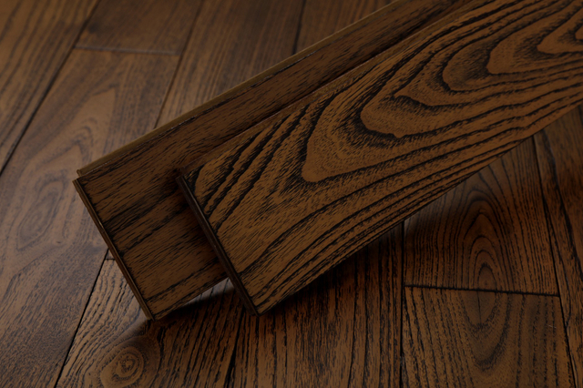 Offre spéciale plancher de bois franc massif en Grain naturel à chevrons revêtement de sol intérieur pour la maison Style noyer