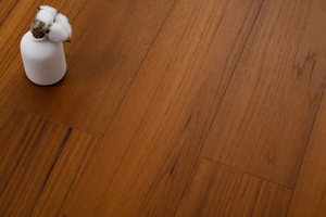 Parquet en bois d'ingénierie en teck, placage en bois naturel, parquet d'intérieur multicouche en bois d'ingénierie