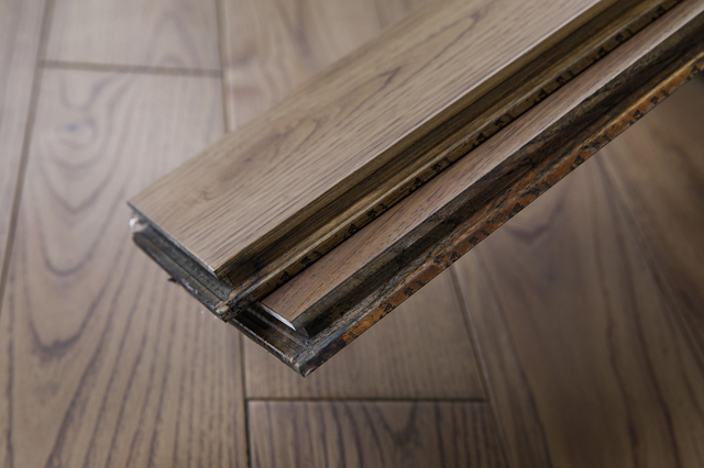 Parquet en bois massif de chêne, vente en magasin d'usine, pour cuisine, parquet en bois dur de 610mm de long, revêtement de sol intérieur inachevé